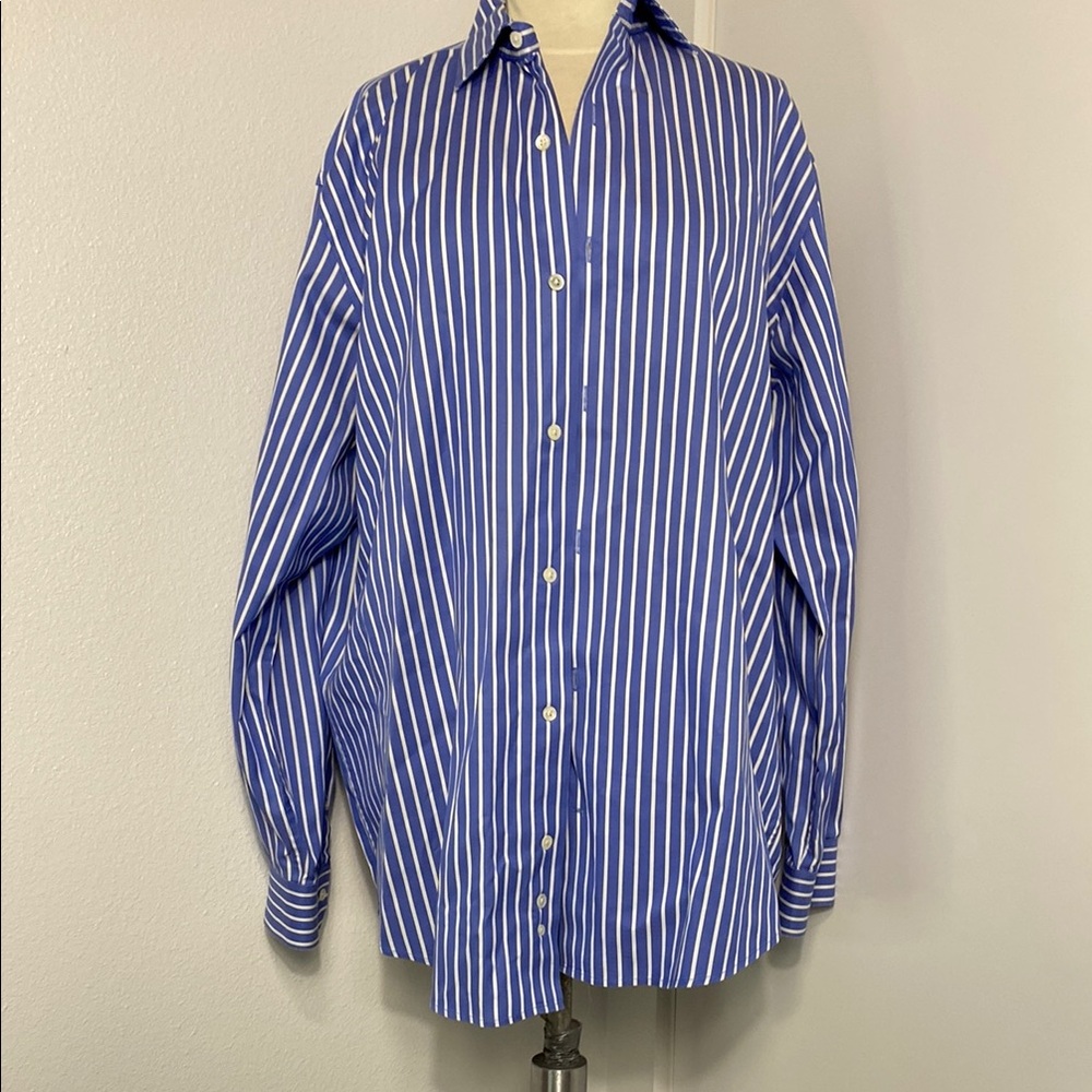 Banana Republic Blue Striped Men's Shirt